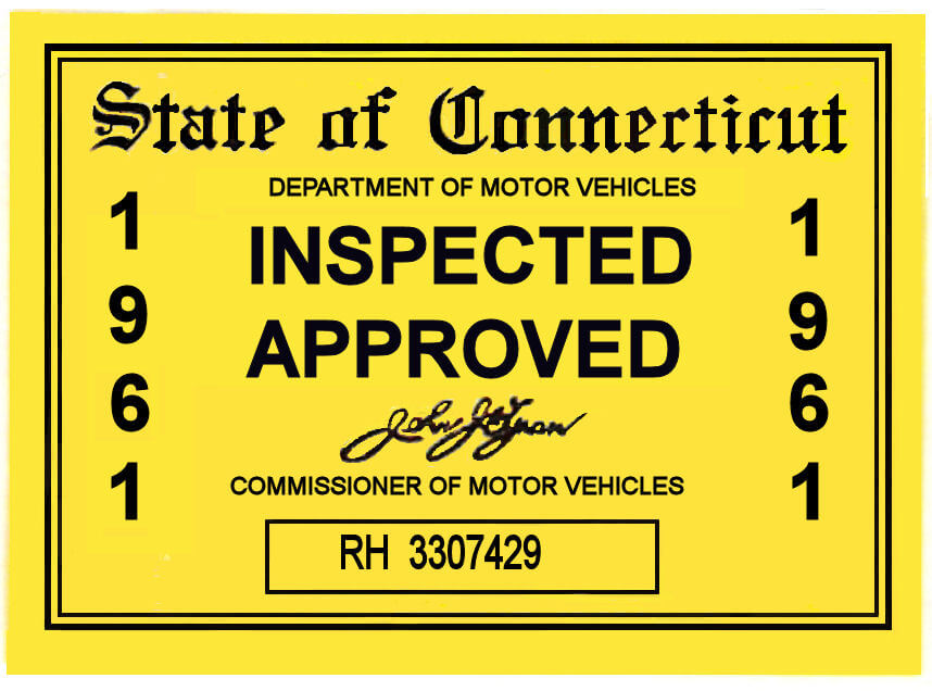 (image for) 1961 Connecticut Inspection sticker